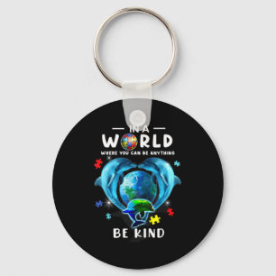 Shirt Kind Dolphin Autism Awareness Back Key Ring