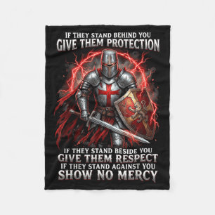 Shirt Knights Templar Warrior Protection Respect Fleece Blanket