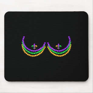 Shirt Mardi Gras Funny Beads S Outline Costume Hum Mouse Pad