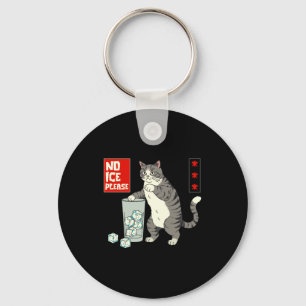 Shirt No Ice Please Japanes Cat Key Ring