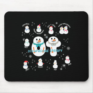 Shirt Occupational Therapy Christmas Snowman Ot Mouse Pad