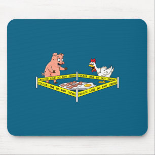 Shirt Police Line Not Cross Pig Mouse Pad