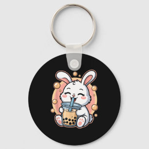 Shirt Rabbit Boba Tea Bubble Tea Key Ring