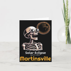 Shirt Skeleton Solar Eclipse Martinsville Indiana Card