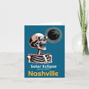 Shirt Skeleton Solar Eclipse Nashville Indiana Card