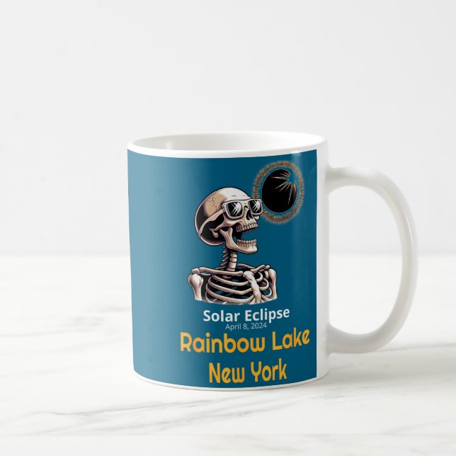 Shirt Skeleton Solar Eclipse Rainbow Lake Coffee Mug (Right)