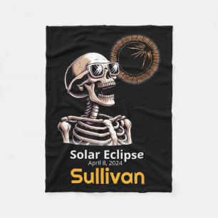 Shirt Skeleton Solar Eclipse Sullivan Indiana Fleece Blanket