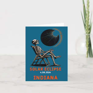 Shirt Solar Eclipse Skeleton Indiana Souvenir Card