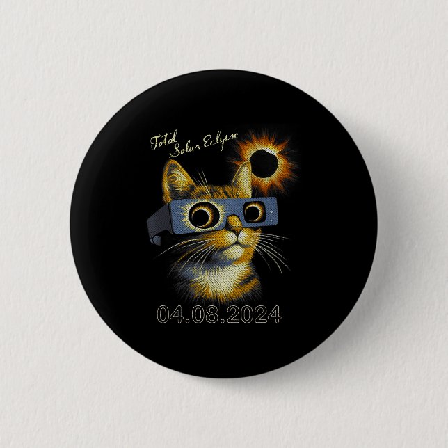 Shirt Solar Eclipse Total Solar Eclipse 6 Cm Round Badge (Front)