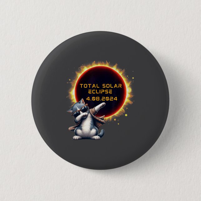 Shirt Solar Eclipse Total Solar Eclipse 6 Cm Round Badge (Front)