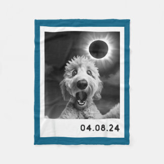 Shirt Solar Eclipse Totality Goldendoodle Dog Fleece Blanket