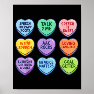 Shirt Speech Therapy Language Pathologist Autism Poster