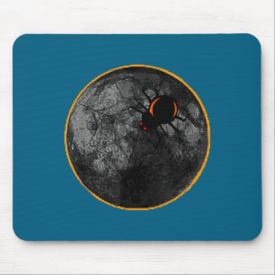 Shirt Spider Web Arachnid Moon Solar Mouse Pad