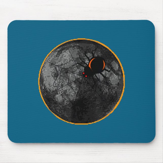 Shirt Spider Web Arachnid Moon Solar Mouse Pad (Front)