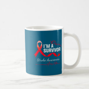 Shirt Survivor Stroke Awareness Red Butterfly Coffee Mug