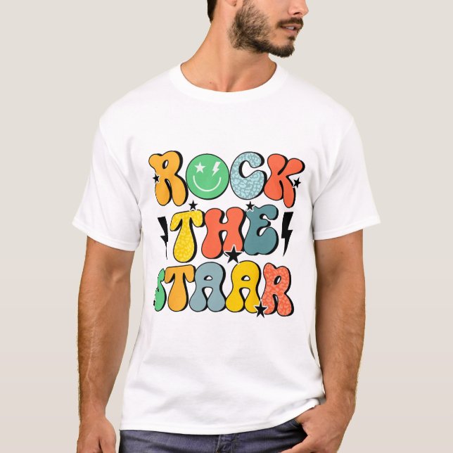Shirt Test Day Rock The Funny Staar Test Squad  (Front)