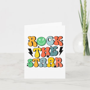 Shirt Test Day Rock The Funny Staar Test Squad Card