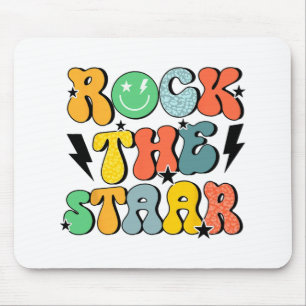 Shirt Test Day Rock The Funny Staar Test Squad Mouse Pad
