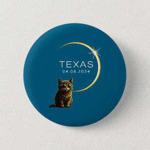 Shirt Texas Total Solar Eclipse Cat 6 Cm Round Badge