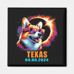 Shirt Texas Total Solar Eclipse Corgi Magnet
