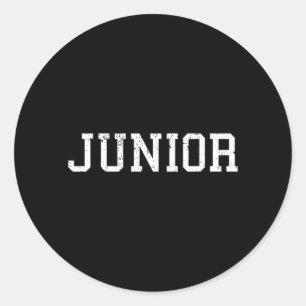 Shirt That Says Junior Print Back To School Classic Round Sticker