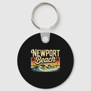 Shirt That Says Newport Beach Simple City Key Ring