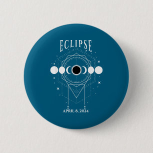 Shirt Total Solar Eclipse April 8 6 Cm Round Badge