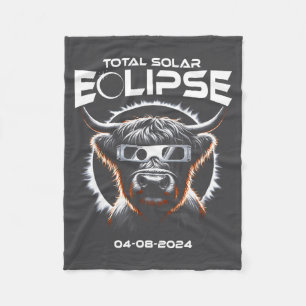 Shirt Total Solar Eclipse April 8 Fleece Blanket