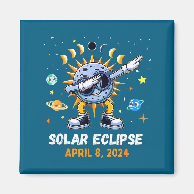 Shirt Total Solar Eclipse Dabbing Toddler Magnet (Front)