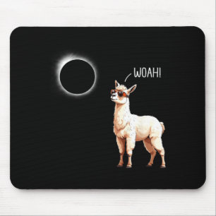 Shirt Total Solar Eclipse Llama Woah Mouse Pad