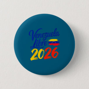 Shirt Venezuela Libre Patriotic Freedom Flag 6 Cm Round Badge