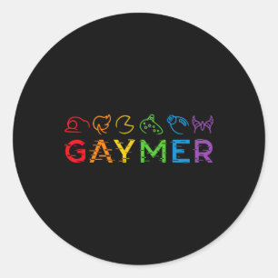 Shirt Video Game Lgbt Heartbeat Gamer Pride Month  Classic Round Sticker