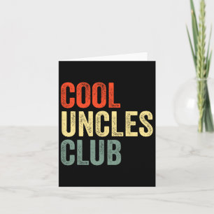 Shirt Vintage Cool Uncles Club Funny Fathers Day  Card