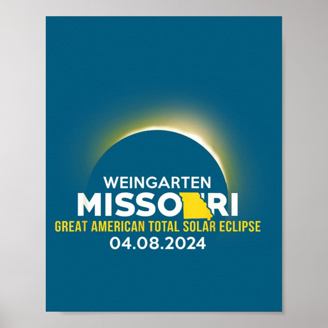 Shirt Weingarten Missouri Mo Total Solar Poster (Front)