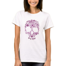 Shirt with a beautiful Flower Scull