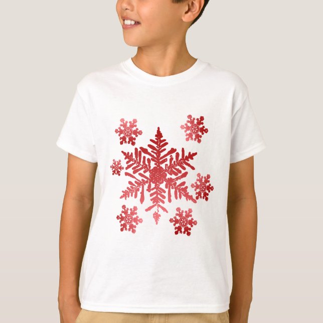 Shirt with Red Snowflakes (Front)