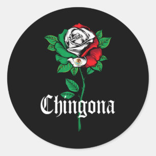 Shirt Women Girl Teen Mexico Mexican American Flag Classic Round Sticker