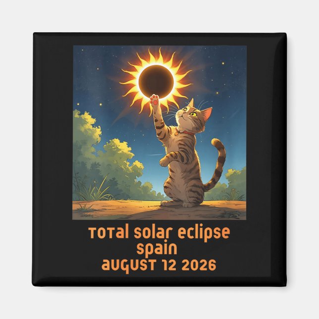 Shirt Womens Total Solar Eclipse Cat Magnet (Front)