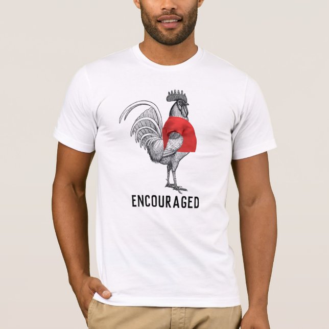 Shirtcocking Encouraged (Black Text) Funny T-Shirt (Front)