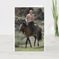 Shirtless Putin Rides a Horse
