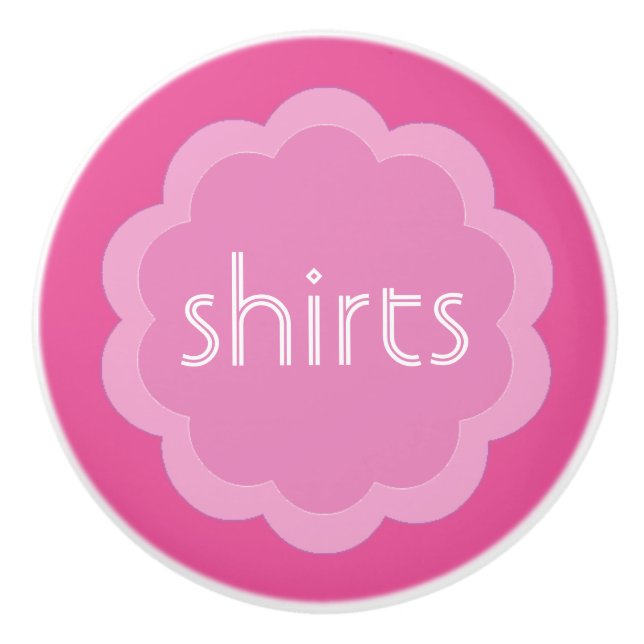 Shirts Clothes organisation pink flower knob (Front)