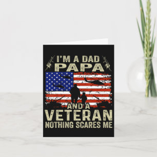 Shirts For Men Fathers Day I'm A Dad Papa Veteran Card