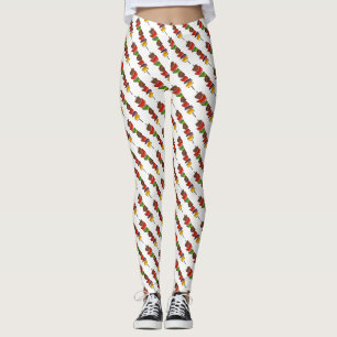Shish Kebab Summer Vegetable Skewer Food Grilling Leggings