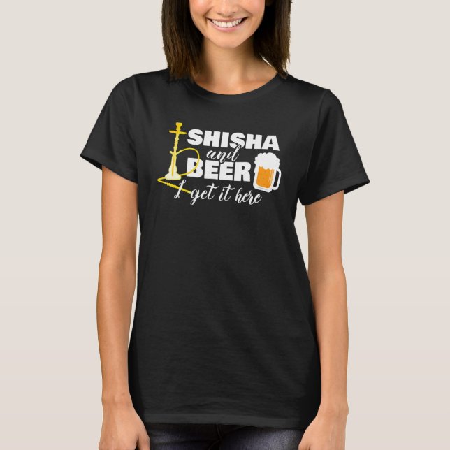 Shisha Beer Hookah Steam Smoke T-Shirt (Front)