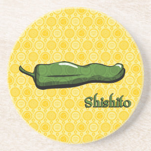 Shishito Chilli Pepper Sandstone Coaster