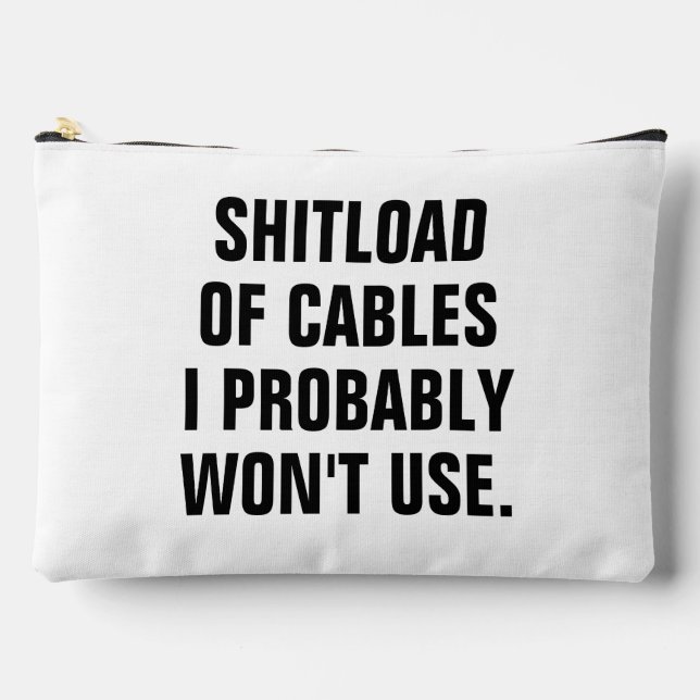 Shitload of cables bag, Cable storage, Gift Accessory Pouch (Front)