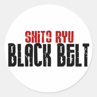 Shito Ryu Black Belt Karate Classic Round Sticker