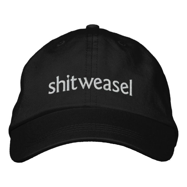 shitweasel embroidered hat (Front)