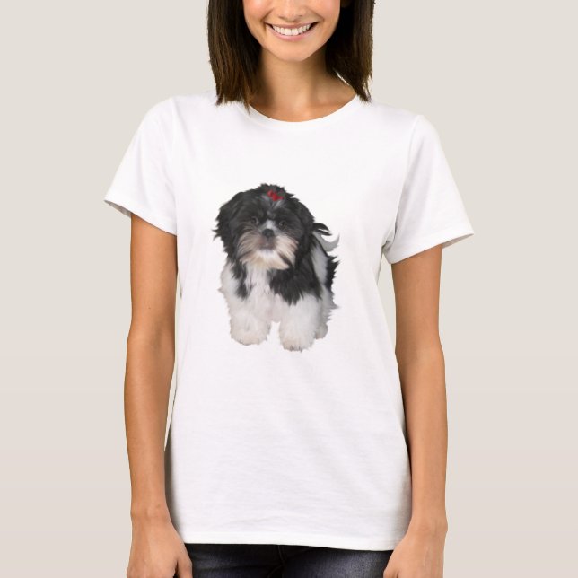Shitzu Shih Tzu Puppy Dogs T-Shirt (Front)