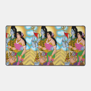 Shiv Parvati  Desk Mat